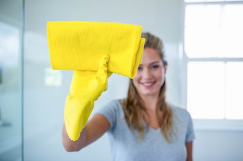 Local carpet cleaner handling stairs and landing carpet in Fulham