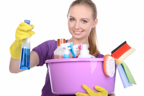 Specialist floor cleaning equipment used in a Fulham property