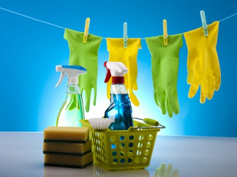 Office cleaners preparing a Fulham business space for the working day